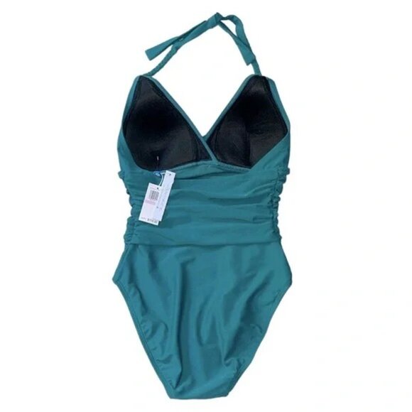 BLEU Rod Beattie Tropic Thunder One Piece Halter Swimsuit sz 6 - Picture 2 of 3